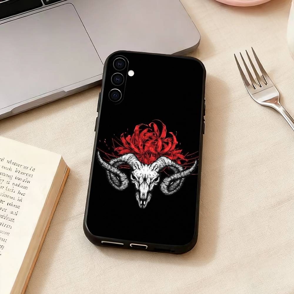 Ghoul R-Red Spider Lily Tokyo-o Phone Case For Samsung Galaxy A73,A72,A71,A70,A53,A52,A51,Others Soft Black Cover
