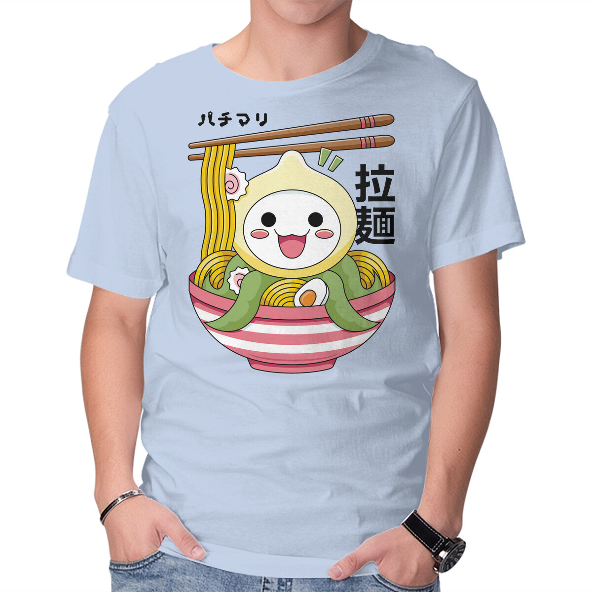 Unisex Crew Neck T-Shirt Kawaii Onion Octopus Ramen Graphic Short Sleeve Casual Tee XXXXL