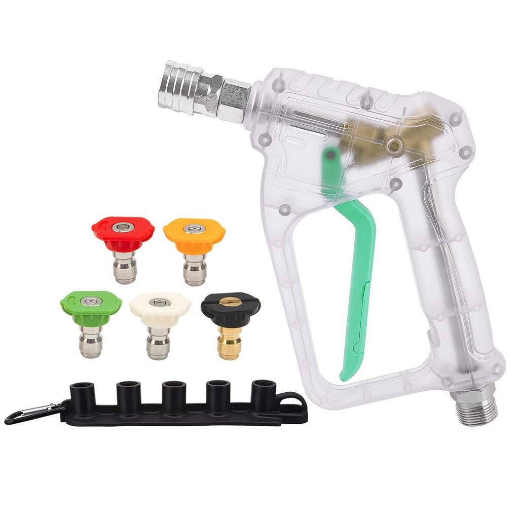 BEAR FORCE Hochdruckreiniger-Pistolen-Set - Elektrische Hochdruckreiniger-Pistole Max. 150 bar (2200 PSI) mit 1/4" Schnellanschluss & 5 Sprühdüsenspitzen Set