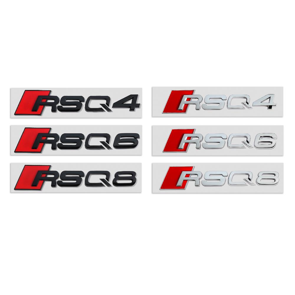 New 3D ABS Car Body Trunk Emblem Sticker Badge Decoration Decals Auto Accessories For T RSQ4 RSQ6 RSQ8 RS A3 A4 A5 A6 A7 Q3 Q5 Q7