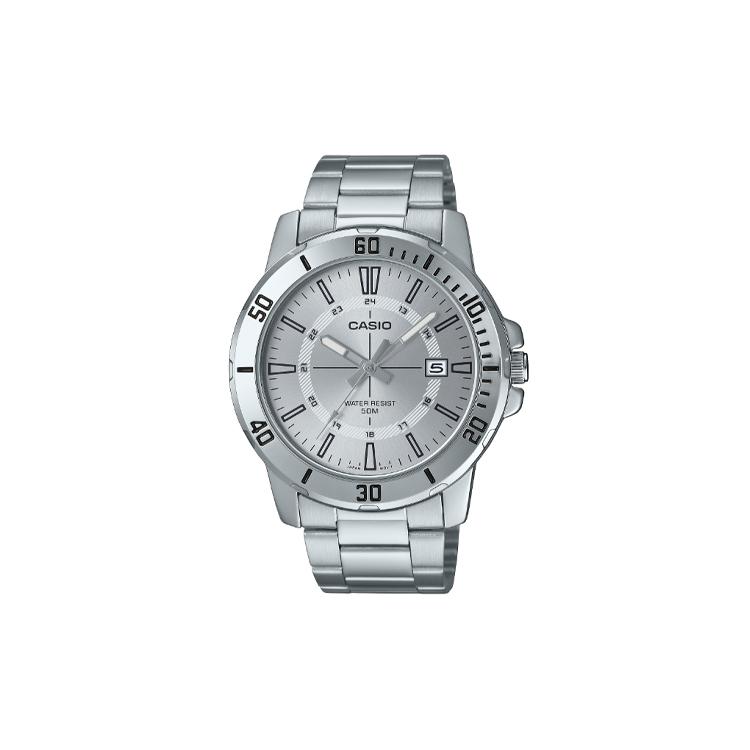 CASIO Men Standard Series Silver Watch MTP-VD01D-7C MTP-VD01D-7C Silver Dial