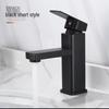 TLXT Short Black Basin Faucet
