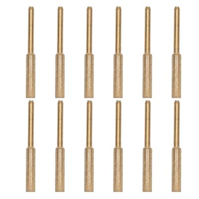 12 Stuks Slijpkop 3mm Schacht 4.8mm Kettingzaag Slijpstift Slijtvast Slijpsteen