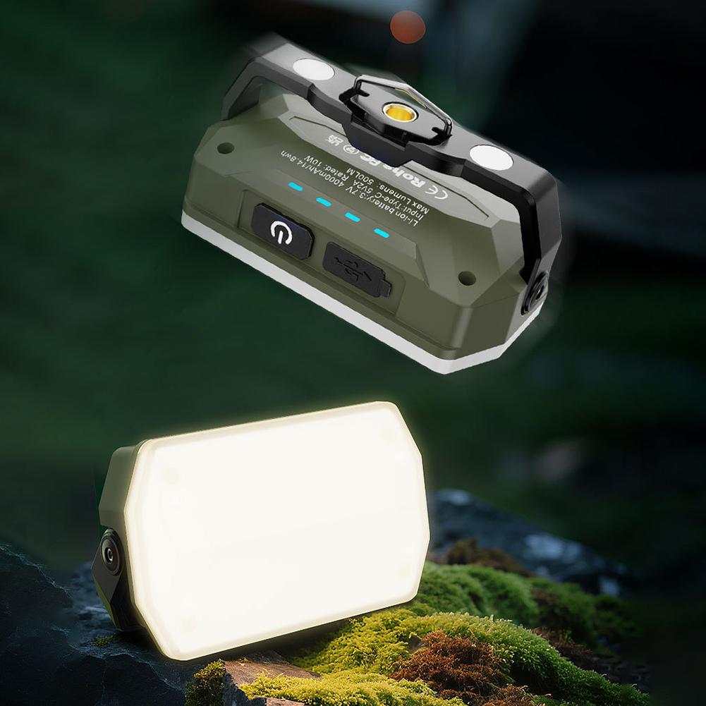 Portable Outdoor Camping Lantern With Hook 4000mAh Battery Rechargeable Emergency Light Strong Magnet Work Light For Repair