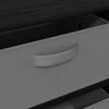 Black Oak Effect Sideboard with Drawers 60 x 33.5 x 84 cm