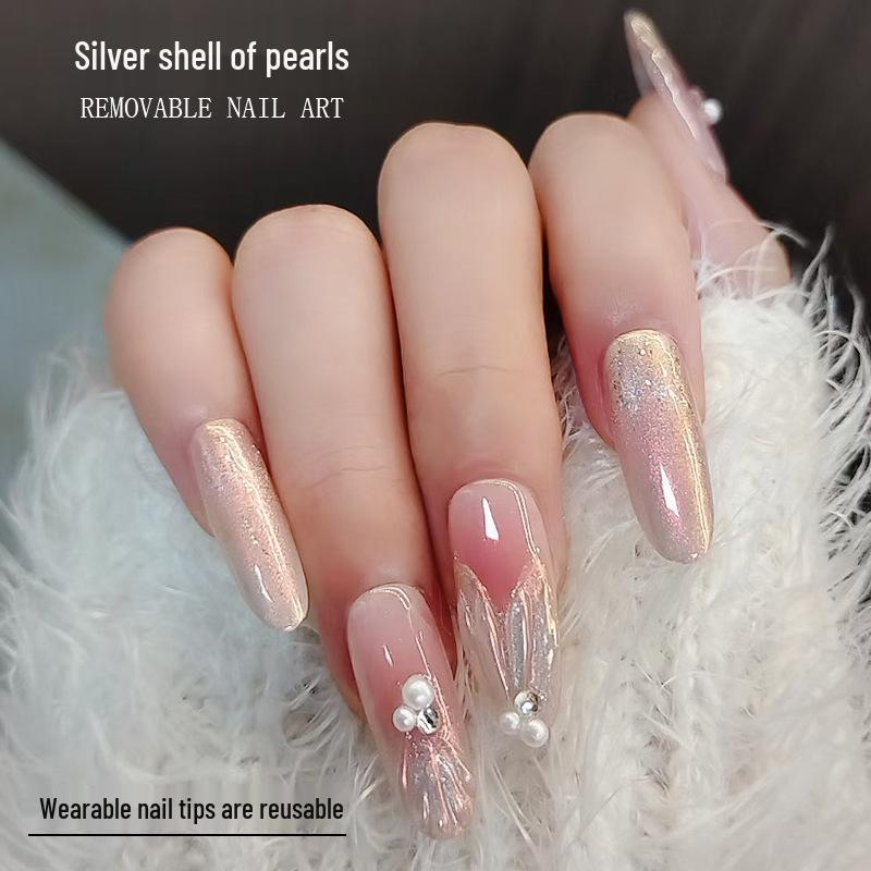 Handcrafted Short Wearable Nail Art Stickers - High-End Boutique False Nails