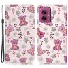 For Motorola Moto G55 5G Case Pattern Leather Wallet Phone Cover with Card Holder