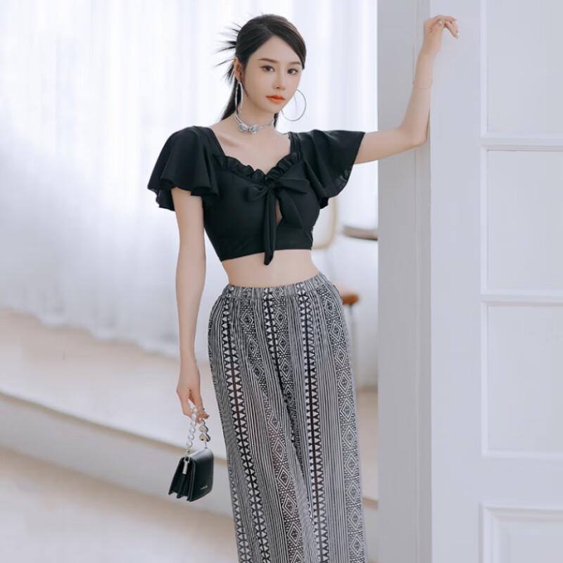 Женский ретро-купальник-тройка для пляжного отдыха M-XXL