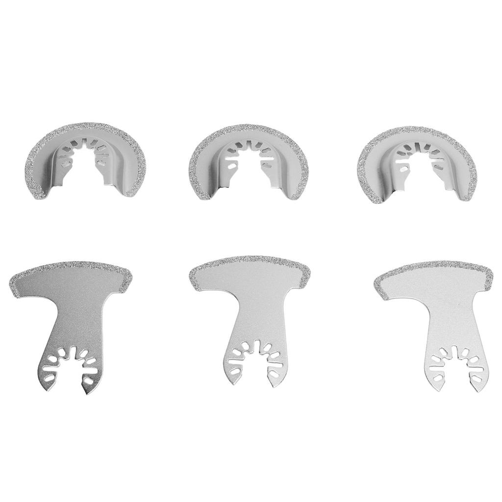 6PCS Diamond Segment Oscillating Blades Woodworking Carbide Multifunctional Saw Blade Set
