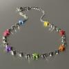 Bohemiean Star Bead Clavicle Chain Fashion Star Charm Necklace Star Chain Choker Womens Daily Outfits Delicate Jewelry
