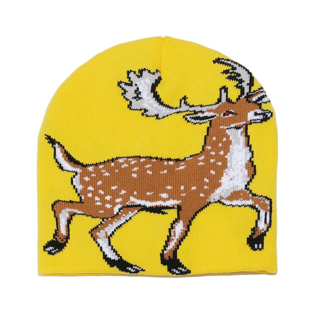 Temu Cold Hat Women Beanies Christmas Elk Jacquard Knitted Hat Warm Winter Hat Women