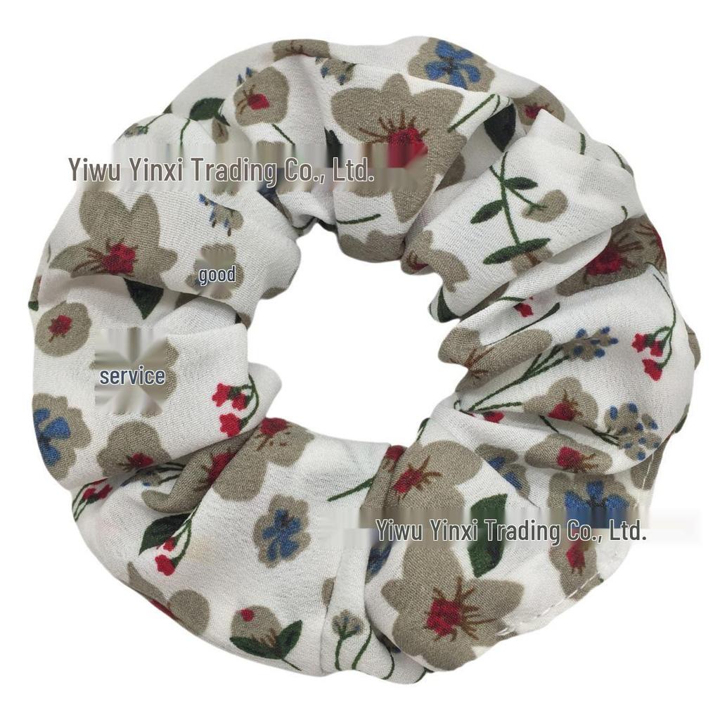 Vintage Blumen Chiffon Haargummis - Elegante Haaraccessoires & Kopfbedeckungen