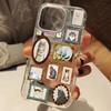 Cute Cat Collage Pattern Floral Clear Phone Case For iPhone 11 12 13 14 15 16 17 Pro Max 14 15 Plus XS X XR 17 Air Soft Cover