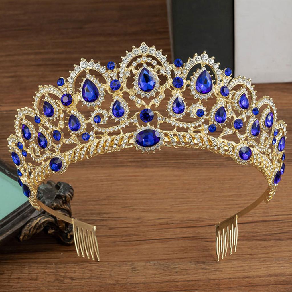 Elegant Party Headbands Crown Hair Hoop for Birthday Wedding Queen Headpiece for Girls Show Stage Costume