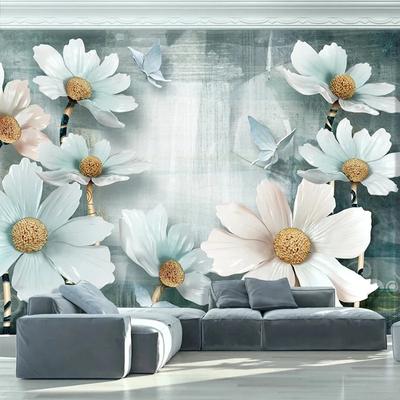Retro Blumen Wandmalereien Wohnzimmer Tv Sofa Schlafzimmer Home Decor Tapeten Für Wände 3d Wallpaper