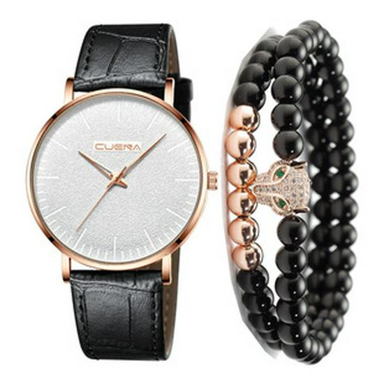 3-Piece Men's LED Silicone Watch & Bracelet Set