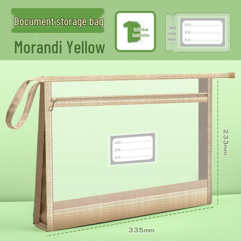 Double-Layer Zippered Document Bag for Primary School: Large Capacity for Books and Textbooks