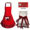 1pc Bowknot Apron, Cute Retro Style Woman Kitchen Sexy Vintage Apron With Pockets, Gift For Mother's Day