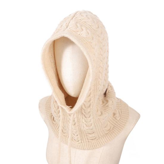 Damen Strickmütze Zopfmuster Elastische Passform Bequem Dehnbar Warm Verdickte Mütze Winter Outdoor Freizeitkleidung