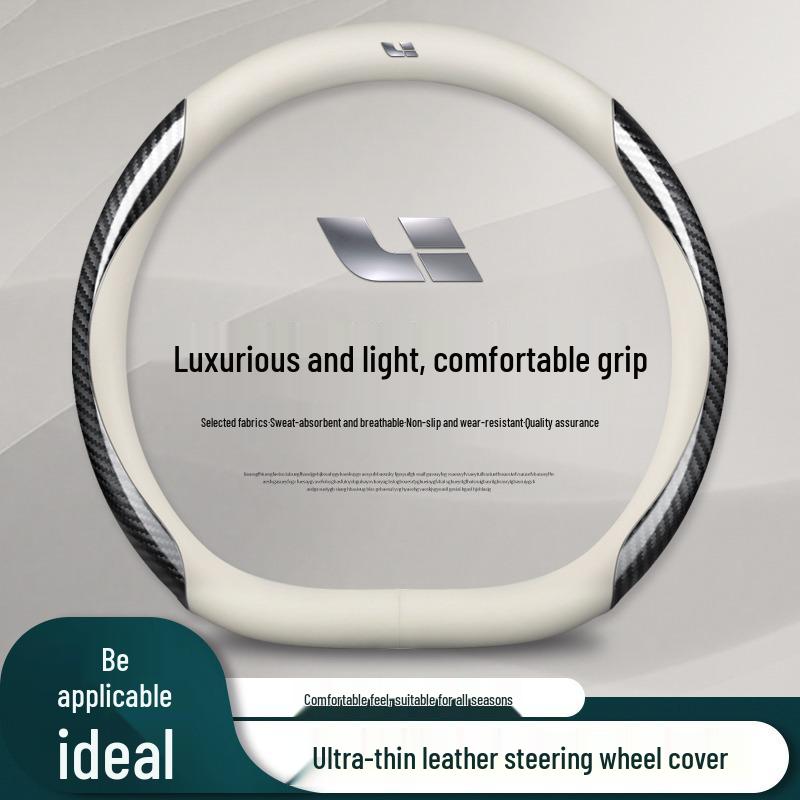 Ideal ONE/L7/L8/L9 Genuine Leather Steering Wheel Cover, Ultra-Thin, All-Season Fit