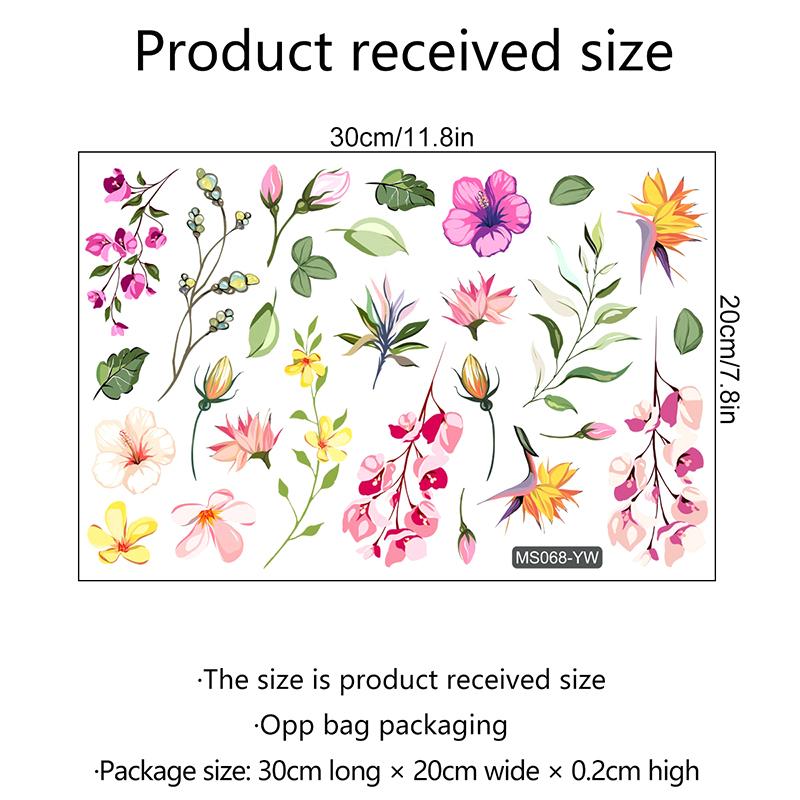 

Mirror Stickers,Plant Flower Wall Stickers,Self-adhesive Wall Stickers For Decorating Mirrors In The Bedroom And Bathroom