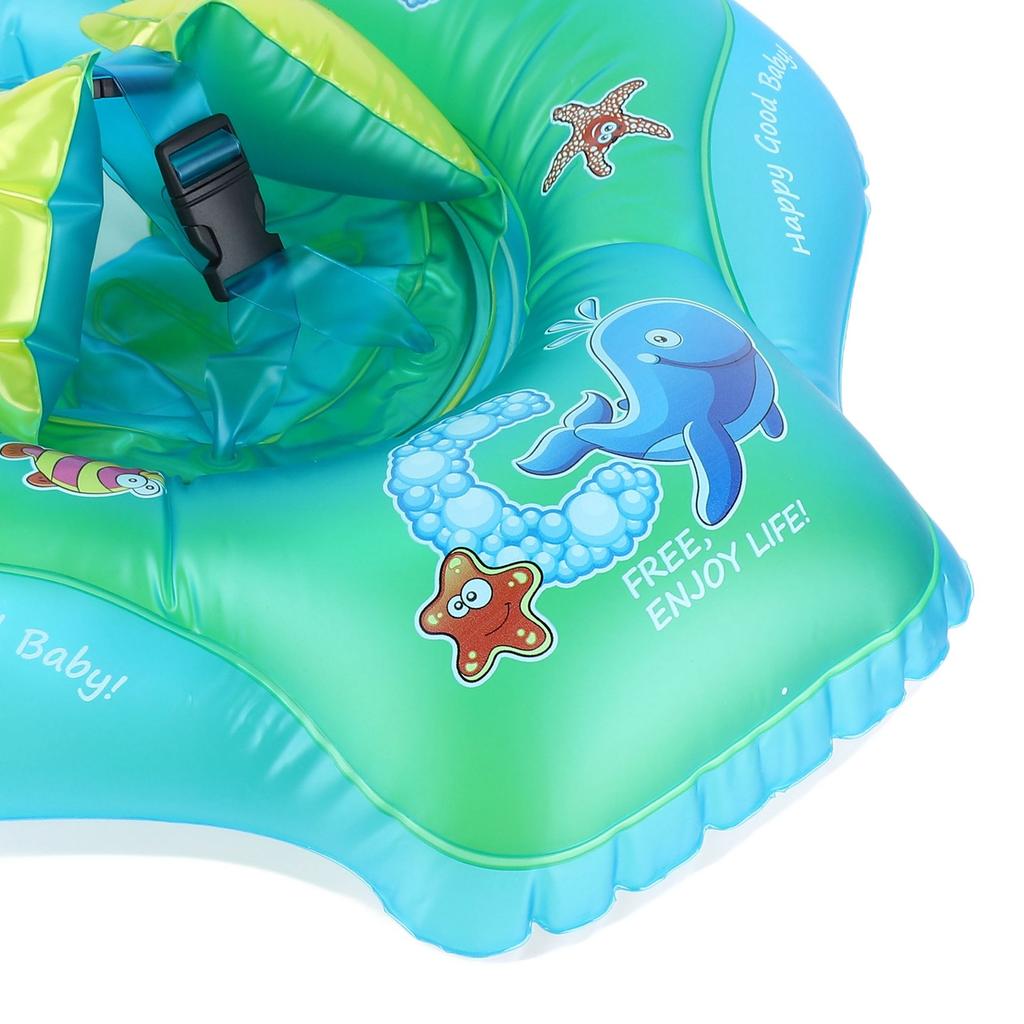 Baby Swimming Ring PVC Cartoon Inflatable Swim Float Children Anti Flip Pool Float with Life Jacket