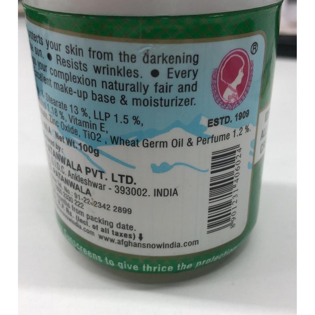 RSINC Afghan Snow Skin Cream from India (1x100 Gm) with Free Design Rakhi Y8-06X1-LG1G