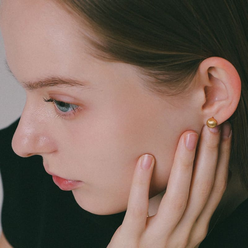 J.Lauren Matte Ball Silver Earrings M03987