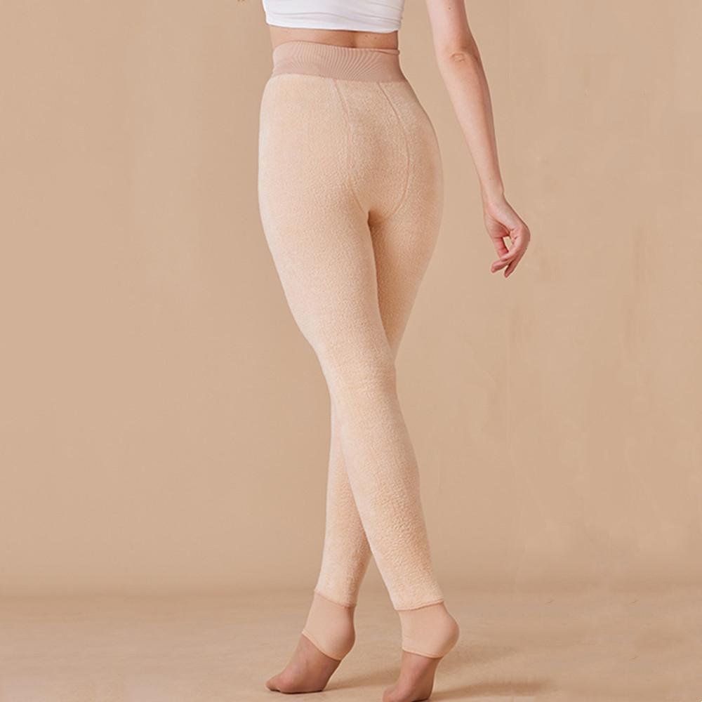 Dámské termální legíny s fleecovou podšívkou, Zimní teplé legíny s chodidly