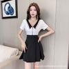 Night Work Clothes Health SPA Sauna Technician Clothes Skinny Waist Nightclub Women's Foot Bath Massage Belly Cover a Word Skirt