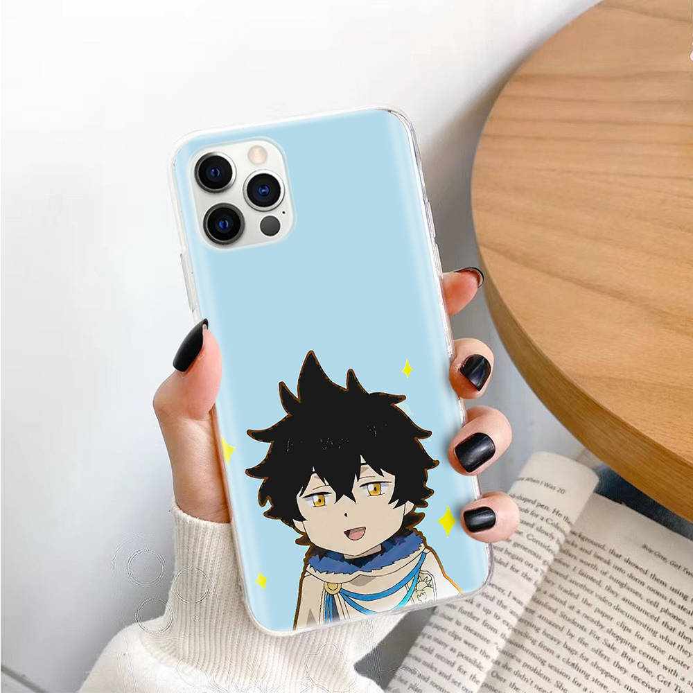 Schwarzes Kleeblatt-TPU-Gehäuse für iPhone XR 7 8 14 15 11 12 13 X XS Pro Max Xiaomi Redmi 13C Hinweis 9 Samsung A22 S23 S24 Ultra Plus VIVO