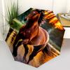 1pc Horse Water Reflection Automatic Folding Umbrella Portable Collapsible 8-Rib Umbrella for All Seasons, Casual Outdoor Accessory, B60