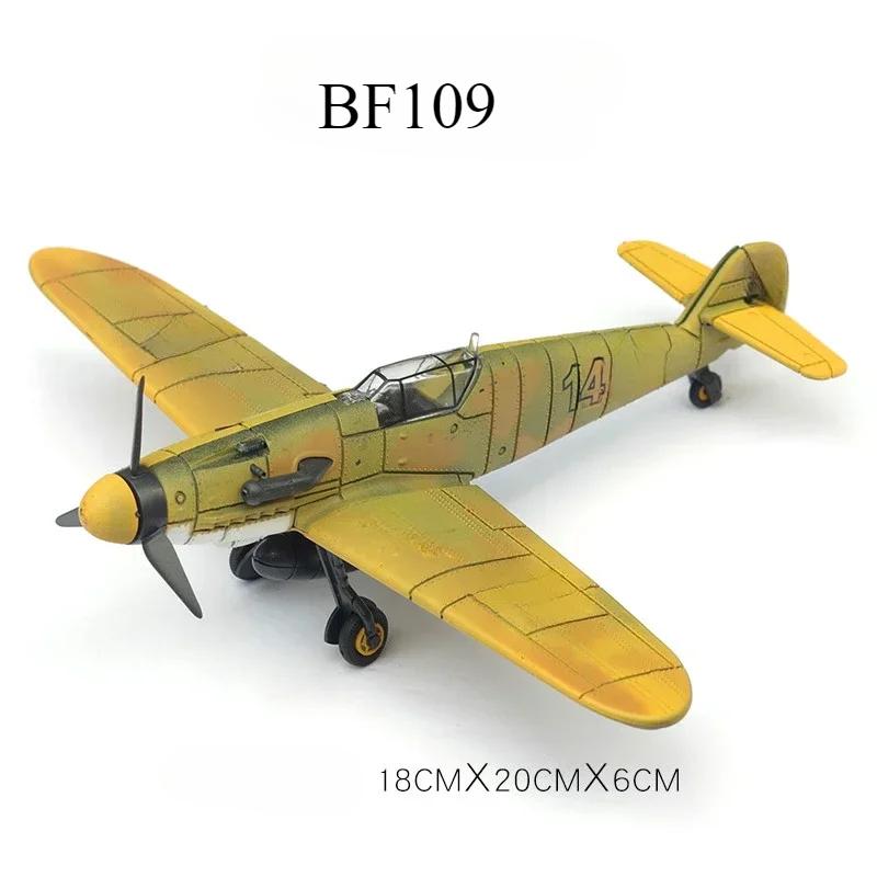 1/48 Seconde Guerre mondiale Américain Corsair Mustang Britannique Spitfire Hurricane Chasseur Allemand BF109 Kit Modèle d'Avion en Plastique à Assembler Jouet