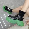 Metal Buckle Booties 2025 Autumn Winter New Platform British Wind Platform Block Heel Skinny Boots