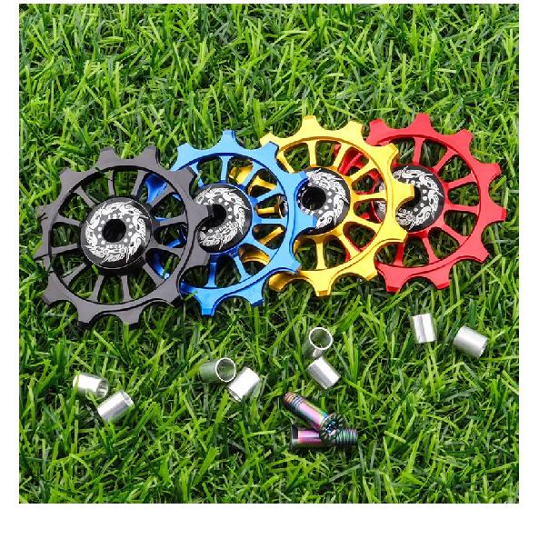 MUQZI MTB Road Bicycle 12T Positive Negative Tooth Jockey Wheel Rear Derailleur Bike Guide Pulley Ceramics Bearing