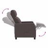 Massage Recliner Dark Brown Fabric