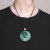 Blue Water Jadeite Double Dragon Pendant for Prosperity