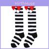 Cute Butterfly Bow Christmas Socks For Girls Long Tube Polyester Fabric