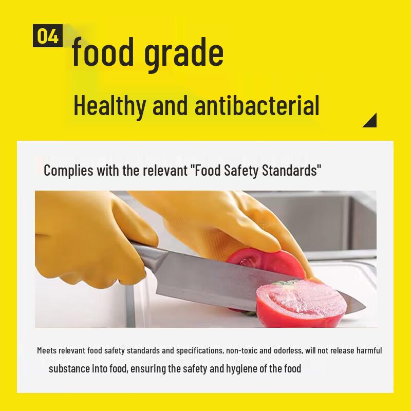 JIAQILI Durable Extra Thick Household Dishwashing Gloves
