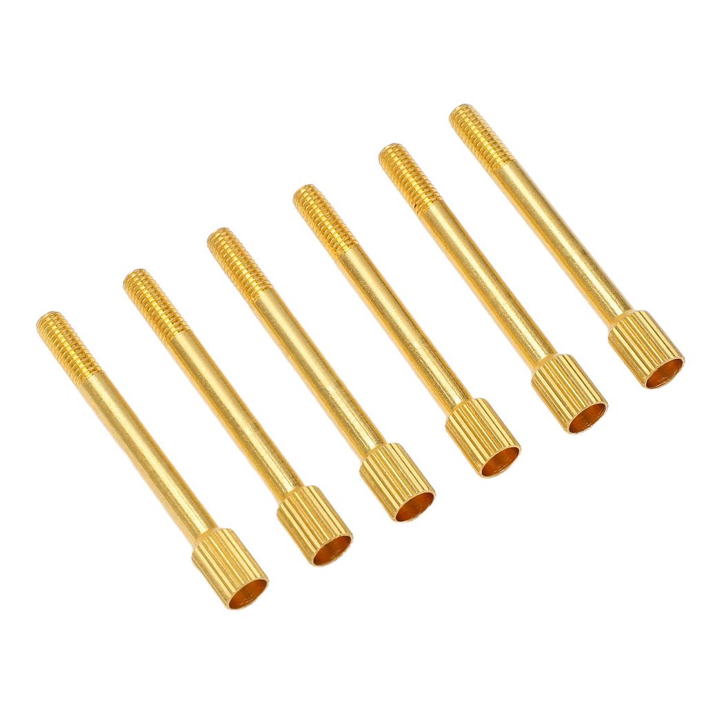 6Pcs Tremolo Bridge Saddle String Lock Screws Electric Guitar Double Locking Through Mounting Intonation System