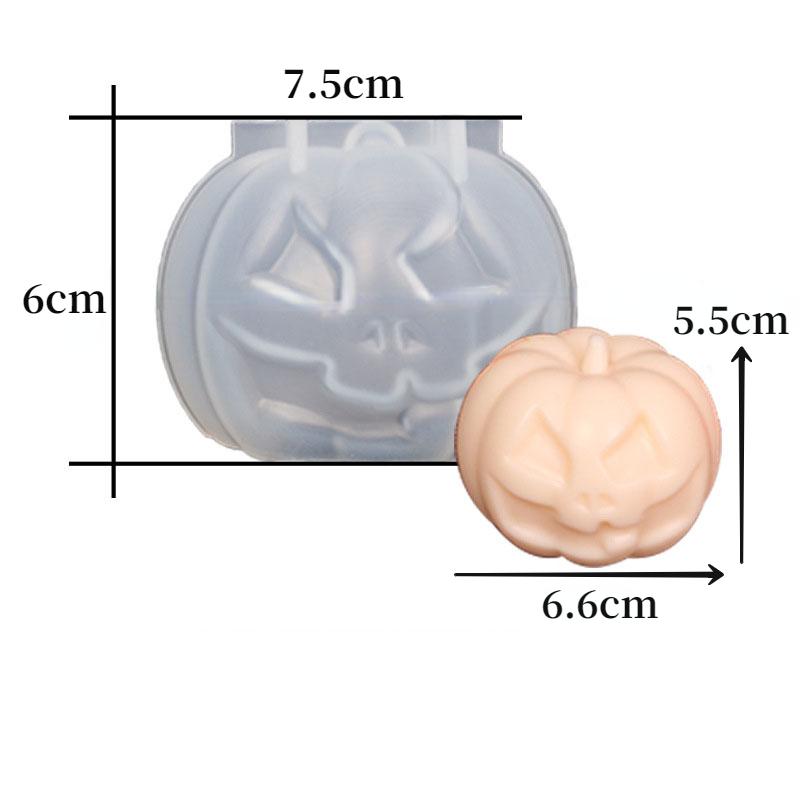 Skull Pumpkin Head Series Silicone Candle Mold DIY Halloween Horror Theme Sculpture Epoxy Plaster Soap Making Tool for Home Gift