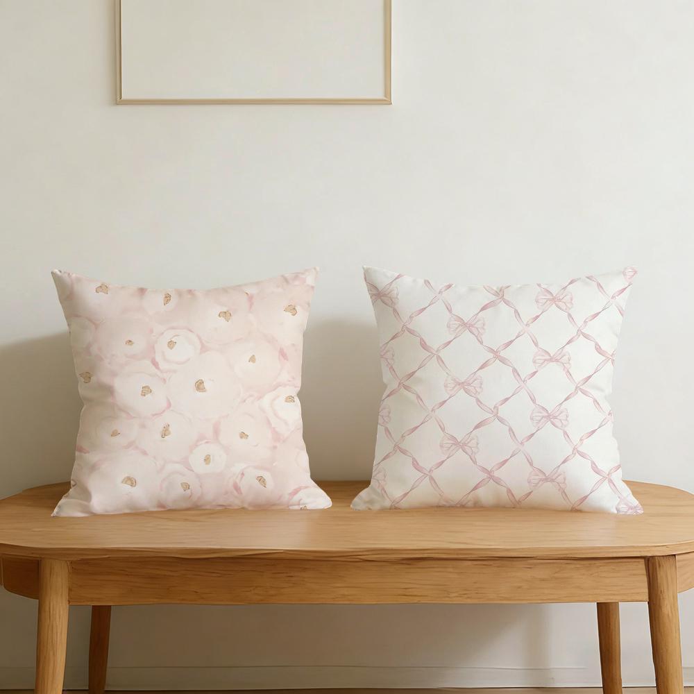 Korean Style Pink Bedroom cushion cover For Pillow Printing Sofa Decoration Home Car Room Coffee Shop Office Nordic Simplicity