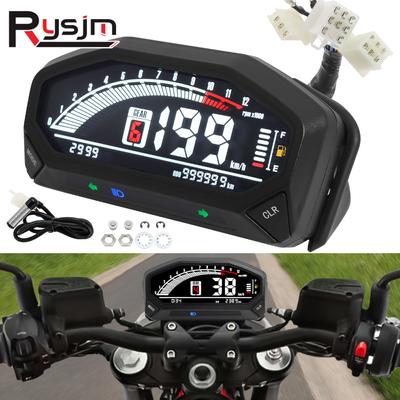 Evrensel Kilometre Motosiklet Dijital Kilometre Sayacı Arka Işık Hız RPM yakıt göstergesi 1,2,4 Silindir Motosiklet Metre