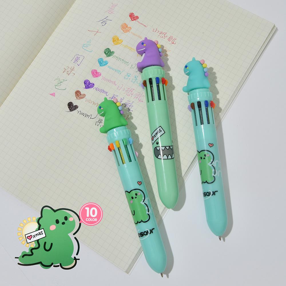 

Chenxi Мультяшна різнокольорова кулькова ручка для учнів Daidai Dragon 10-Color Ballpoint Pen [Purple]