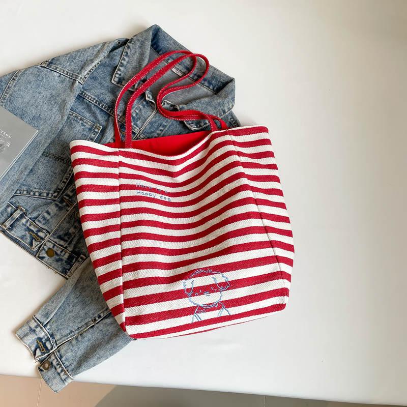 College-style Letter-shaped Tote Bag A Casual Large-capacity Bag