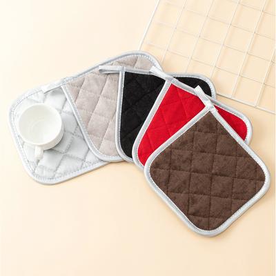 Microfiber Towel Cloth Quilting Cotton Insulation Pad Coated with Silver Cloth Anti-scalding Pot Mat Placemat Microwave Oven Gloves Pot Mat