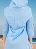 Women's Silk Bamboo Cotton Hooded Cardigan Beach Cover-Up