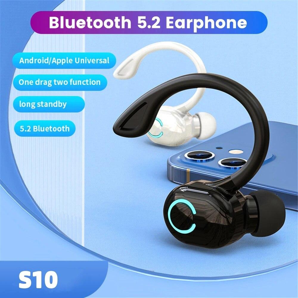 Wireless Bluetooth Earphones HIFI Ear-Hook Noise Cancelling Waterproof Earbuds Game Sports Music Headsets With HD Mic For Phone