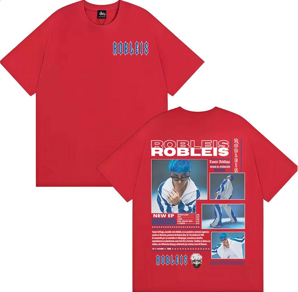 

Rapper Robleis Album 2025 Tour Printed Tshirts Unisexs WOMEN High Street Retro Short Sleeve T Shirt 100 Cotton Oversized Tshirt S