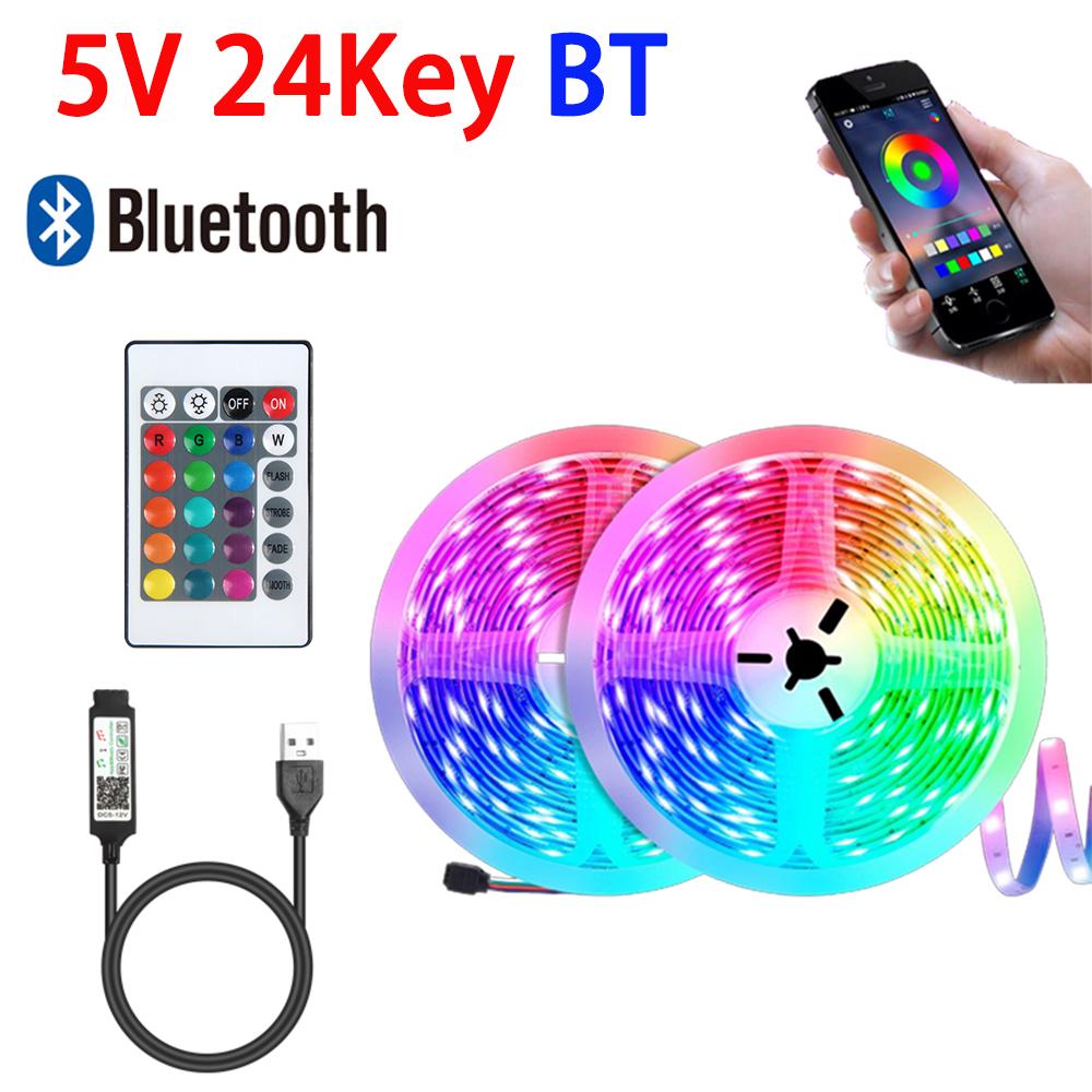 5M 10M 15M 20M 30M Led Strip Rgb 3535 5V Room Light Tv Backlight Led Magic Home Bluetooth Controller Luces Led Lighting Bar